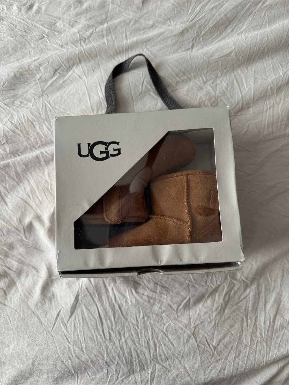 UGG Mini Booties in Chestnut Suede